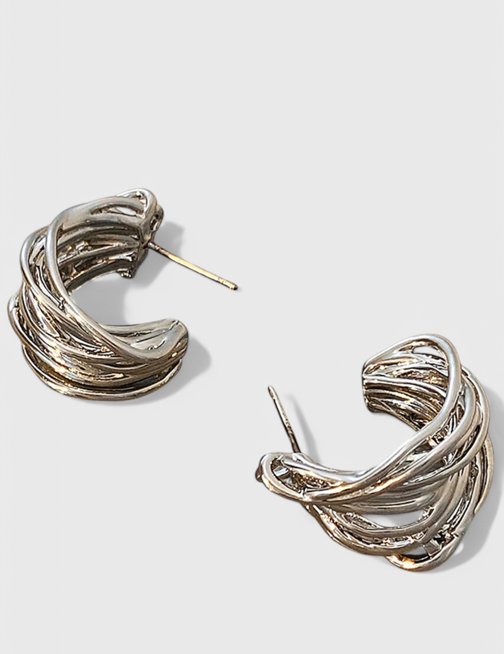Pendientes de Aro en Forma de C