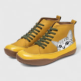 Lola Botines de cuero para amantes de los gatos