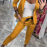 Isabel Conjunto Personalizado con Blazer Suave y Pantalones Jogging Informales