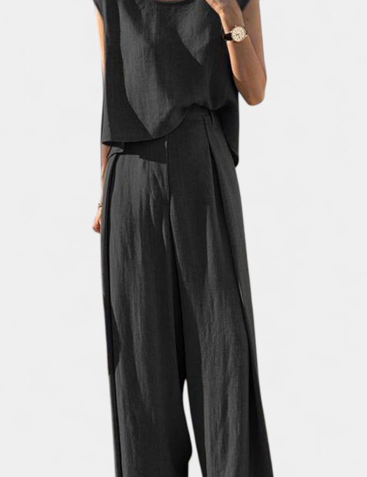 Lauren Conjunto de Dos Piezas de Pierna Ancha