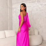 Zarra – Elegante Vestido Maxi de Un Hombro