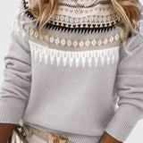 Gemma Jersey de Cuello Redondo Texturizado