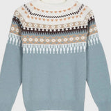 Gemma Jersey de Cuello Redondo Texturizado