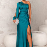 Zarra – Elegante Vestido Maxi de Un Hombro