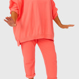 Frida Conjunto de Ropa de Casa con Top de Suéter y Pantalones Cortos