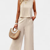 Lavinia Conjunto Boho de Top y Shorts en Lino y Algodón