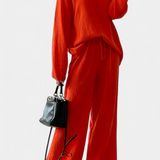 Aya Conjunto de Dos Piezas de Algodón con Escote en V