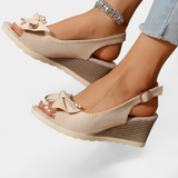 Beatriz Sandalias de Plataforma con Lazo y Correa Ajustable