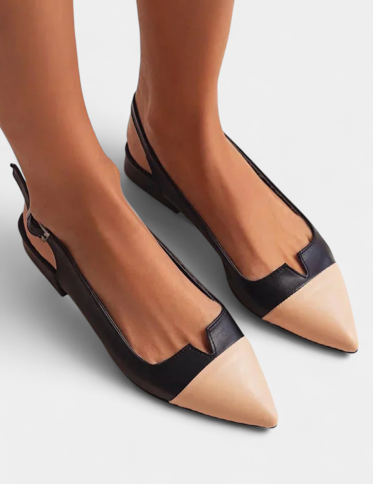 Grazia Sandalias Coloridas con Punta Afilada y Tira Trasera