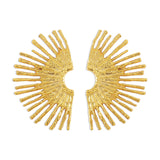 Pendientes de metal con borde ondulado