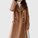 Yara Abrigo de Lana Classic con Silueta Estructurada