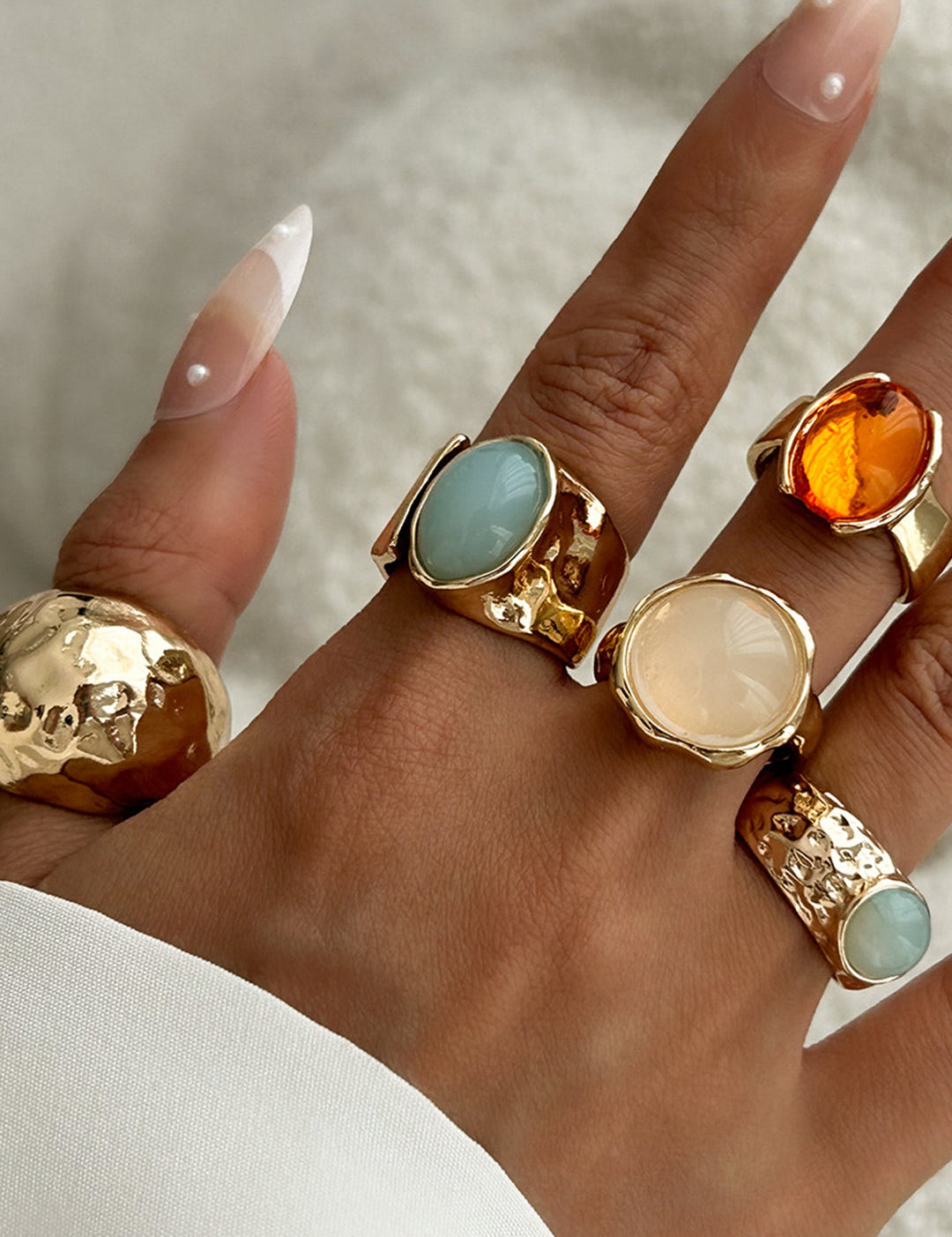 Conjunto de Anillos Abiertos con Strass