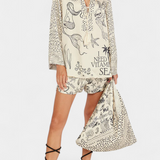 Amalia Conjunto Camisero Estampado con Short Elástico