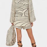 Amalia Conjunto Camisero Estampado con Short Elástico