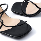 Tacones Altos Sin Correa en el Tobillo con Punta Abierta