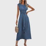 Teresa - Elegante Vestido Maxi Sin Mangas con Cuello Redondo