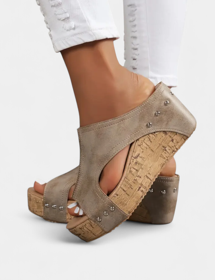 Emerson Sandalias de Tacón Bloque de Confort Ortopédico