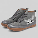 Lola Botines de cuero para amantes de los gatos