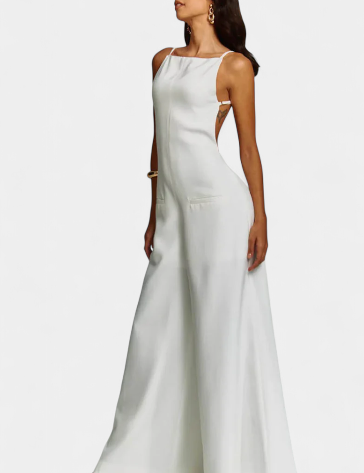 Belén Mono Halter de Pierna Ancha con Caída Radiante