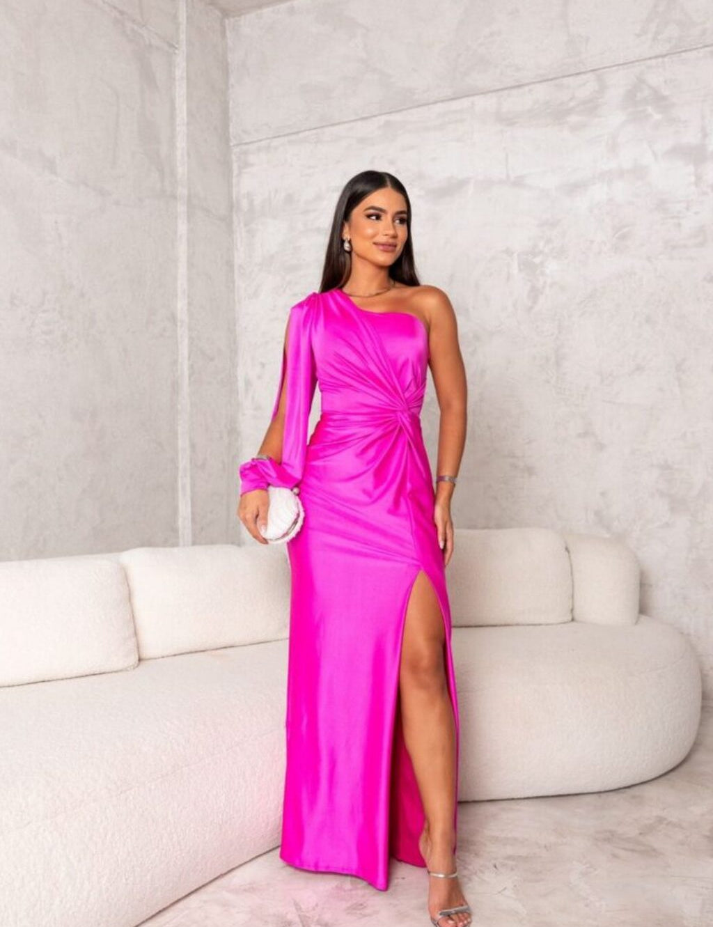 Zarra – Elegante Vestido Maxi de Un Hombro