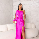 Zarra – Elegante Vestido Maxi de Un Hombro