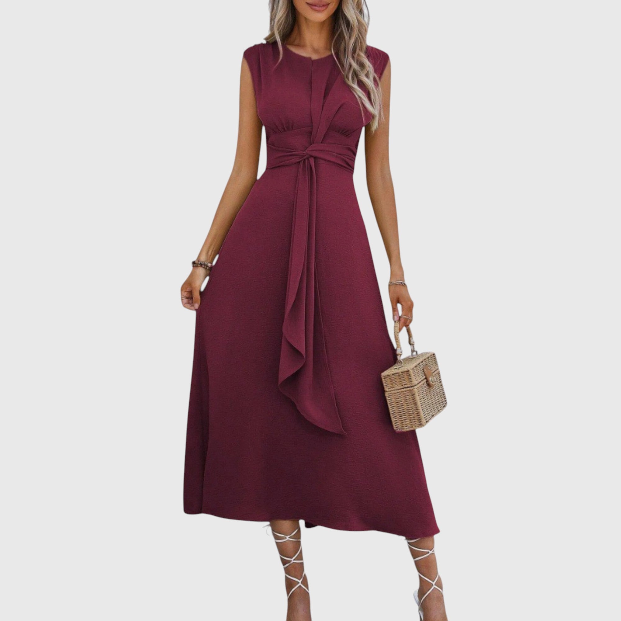 Teresa - Elegante Vestido Maxi Sin Mangas con Cuello Redondo