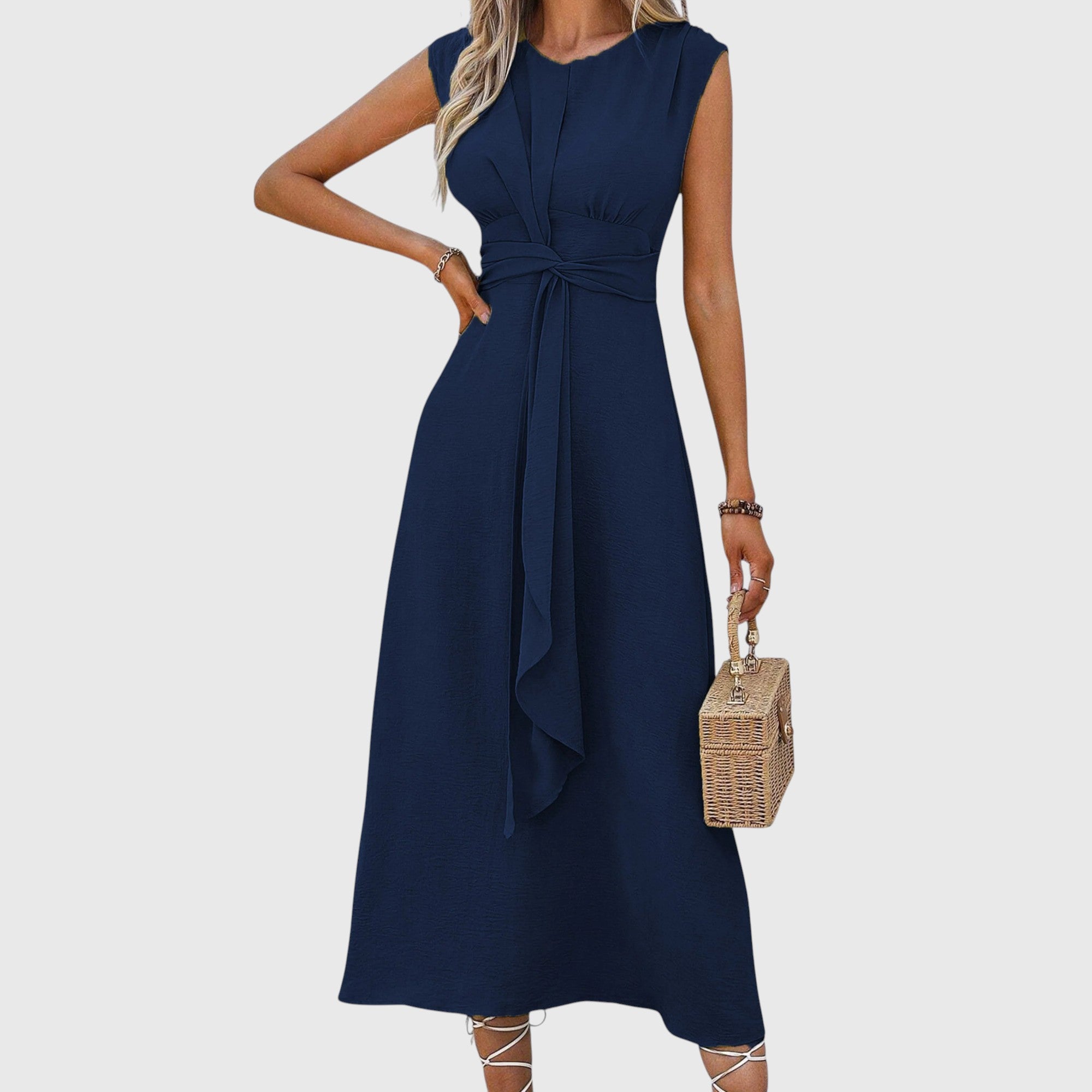 Teresa - Elegante Vestido Maxi Sin Mangas con Cuello Redondo