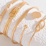 Pulsera de Cadena Geométrica Abierta