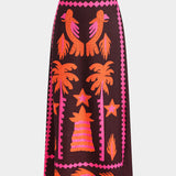 Sloan Conjunto de Top y Falda Recortada Coconut Palm