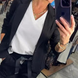 Isabel Conjunto Personalizado con Blazer Suave y Pantalones Jogging Informales