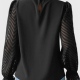 Helga Blusa de Manga Larga Náutica