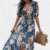 Bonnie Vestido de Verano con Estampado Floral y Silueta Definida