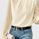 Helga Blusa de Manga Larga Náutica