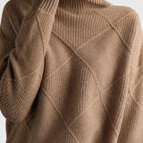 Jasmine Jersey de Cuello Alto de Cachemira