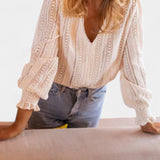 Emery Blusa de Encaje de Crochet