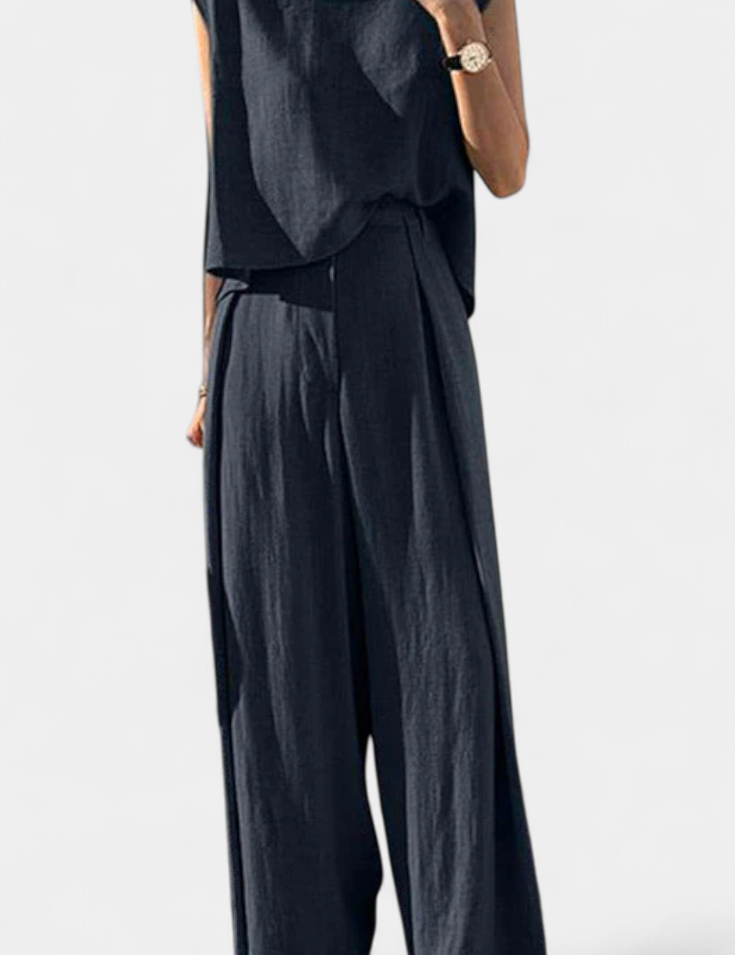 Lauren Conjunto de Dos Piezas de Pierna Ancha