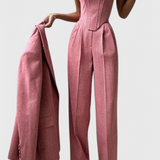 Evena Traje de 3 Piezas con Corsé Estructurado