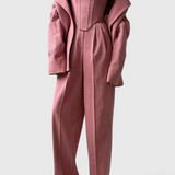 Evena Traje de 3 Piezas con Corsé Estructurado