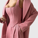 Evena Traje de 3 Piezas con Corsé Estructurado