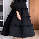 Jada Vestido Lauren con Volantes y Bolsillos Laterales