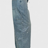 Dariya Jeans Cargo Balloon con Brillo y Aplicaciones de Pedrería