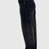 Dariya Jeans Cargo Balloon con Brillo y Aplicaciones de Pedrería