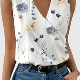 Yariela Top Suave de Verano con Escote en V