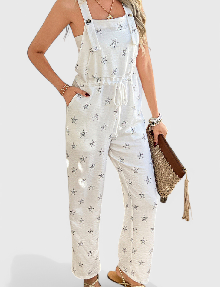 Bianca Mono Largo Relajado con Estampado de Estrellas