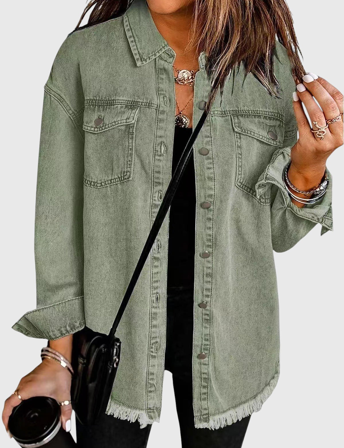 ROXANA - Chaqueta de Denim Clásica para el Día a Día