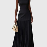 Sara - Vestido Maxi Plisado Sin Mangas