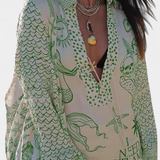 Amalia Conjunto Camisero Estampado con Short Elástico