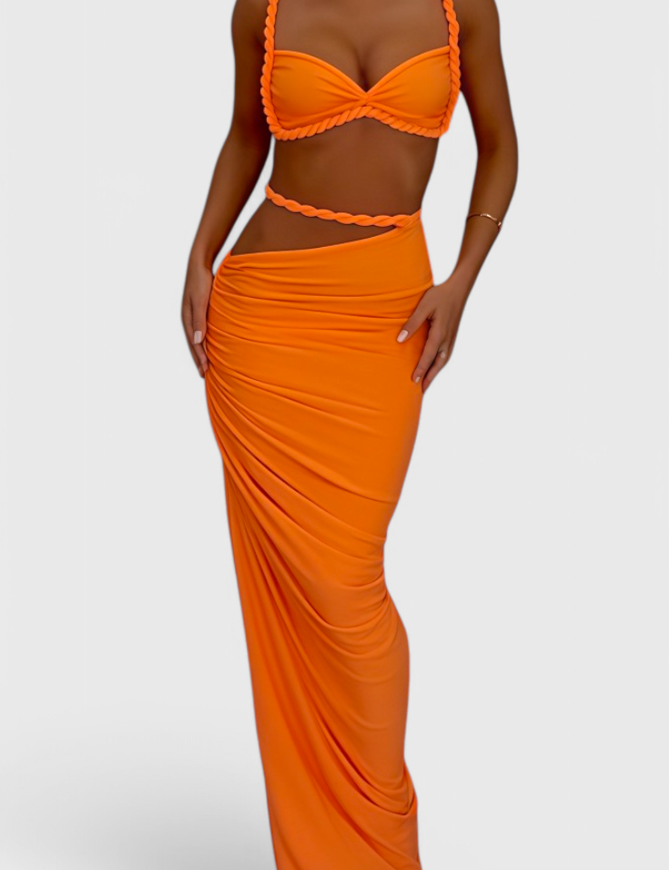 Estela Conjunto de Falda Sin Espalda