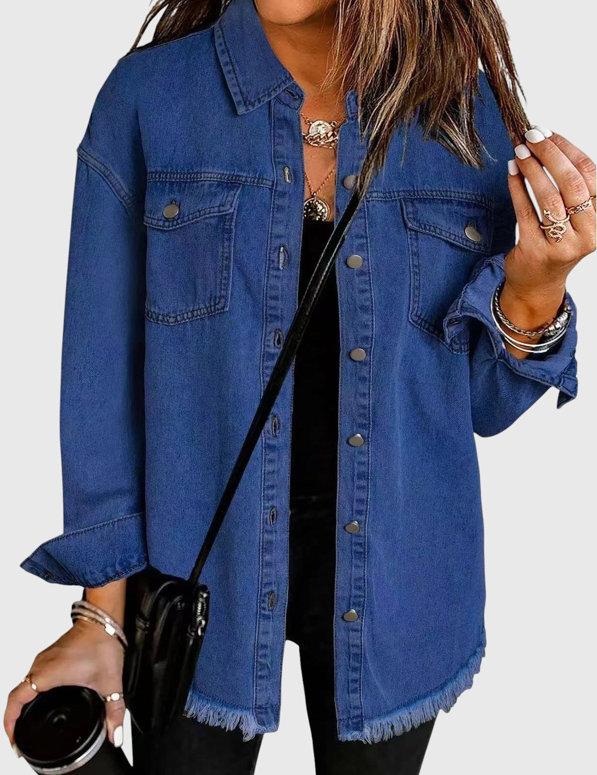 ROXANA - Chaqueta de Denim Clásica para el Día a Día