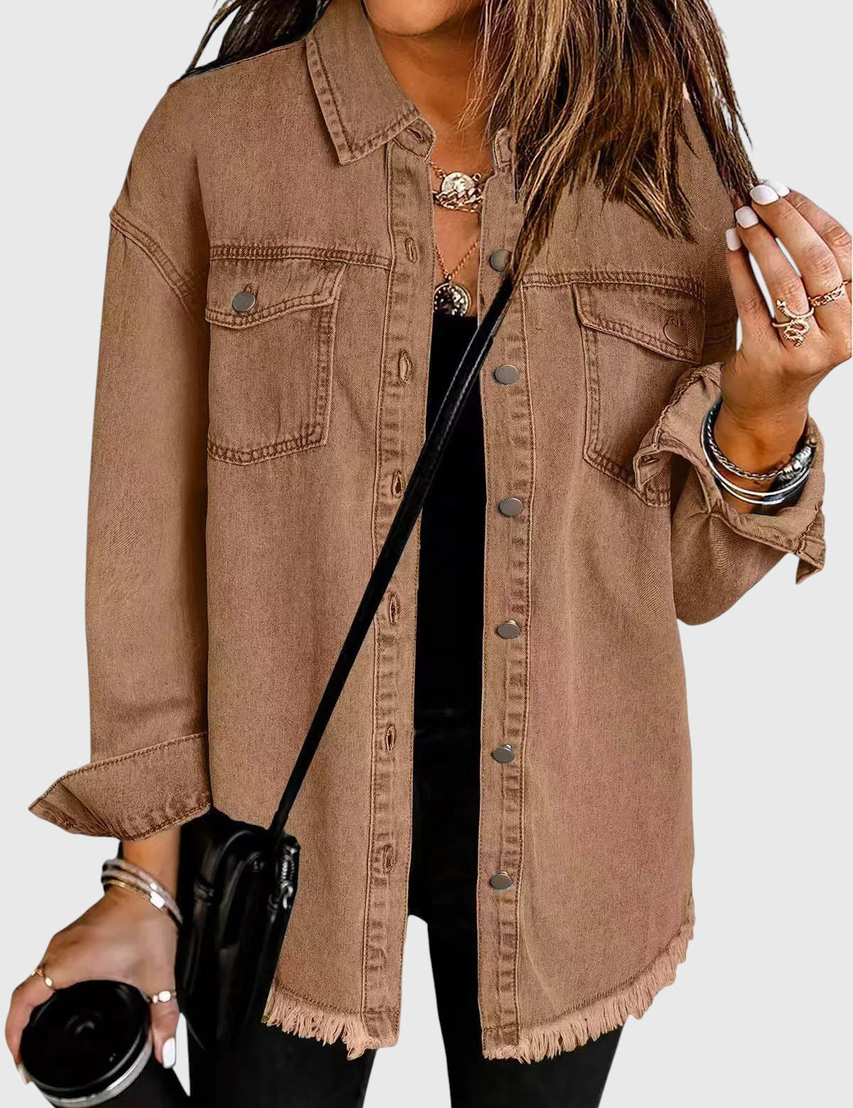 ROXANA - Chaqueta de Denim Clásica para el Día a Día